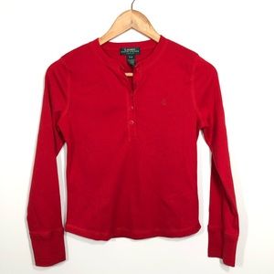 Sale Red long sleeve top Ralph Lauren P/P
